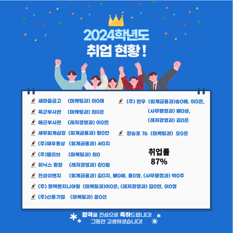 24학년도 주요 취업 현황